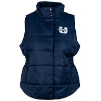 Women's u-state cinched quilted navy vest
